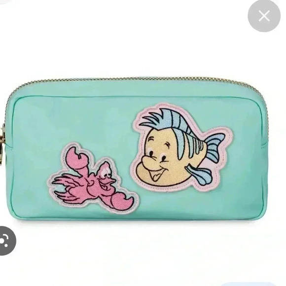 NWT Disney x Stoney Clover Lane Princess Patch Friends Nylon Small Pouch Green - Picture 1 of 4